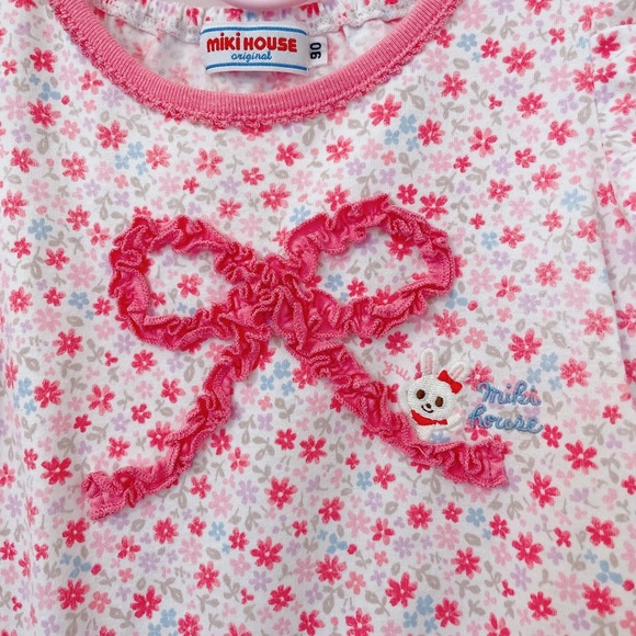 Mikihouse toddler girl's floral top - Picture 2 of 6